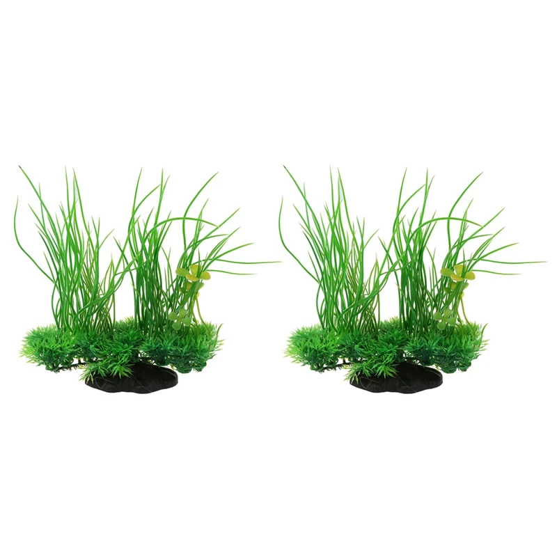

2 шт., искусственные растения, украшение для аквариума, водные растения, кварцевые Искусственные коралловые растения, зеленые растения для а...