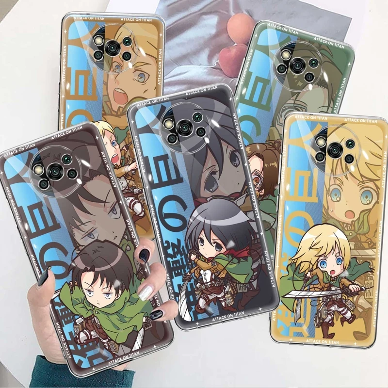 

Чехол Coque для Xiaomi Mi M5s 11T 5G 13 12T Pro 11 Lite POCO X3 M5 Note 10 12X 10T POCO M3 9T F3 Attack On Titan, мягкий с рисунком