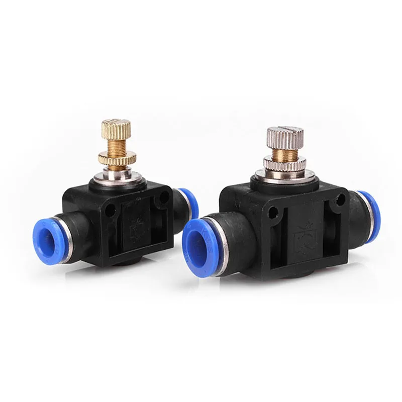 

1Pcs High Quality Throttle Valve SA 4-12mm Air Flow Speed Control Valve Tube Water Hose Pneumatic Push In Fittings