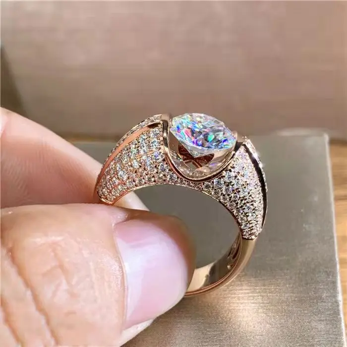 

Модное роскошное широкое кольцо с бриллиантами индивидуальный дизайн мужское кольцо гордость