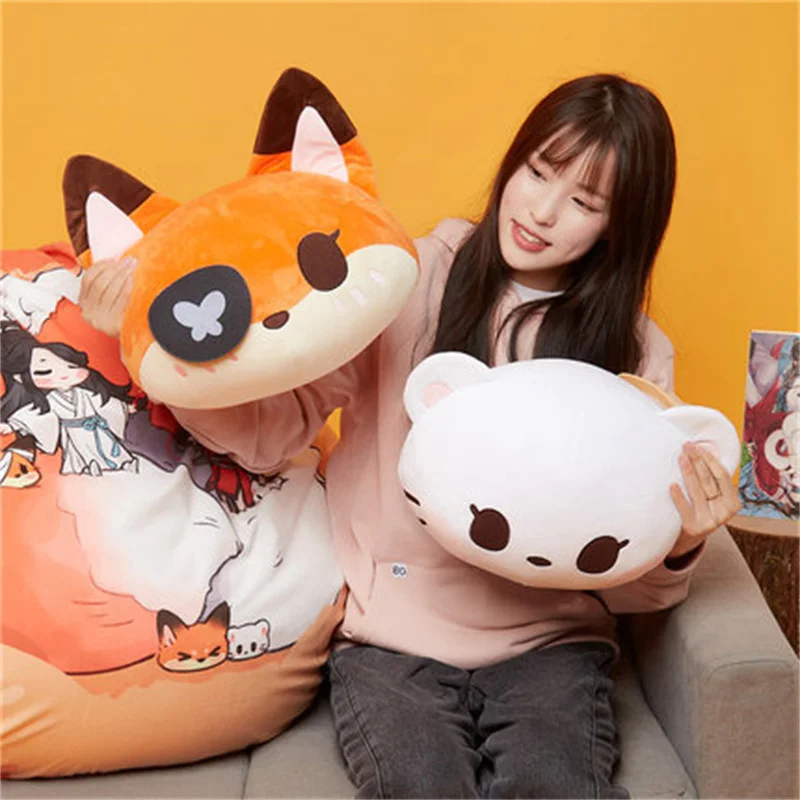 

In Stock Tian Guan Ci Fu Official Original TGCF Fox Rabbit Hua Cheng Xie Lian Plush Doll Toy Pillow Plushiem Sa