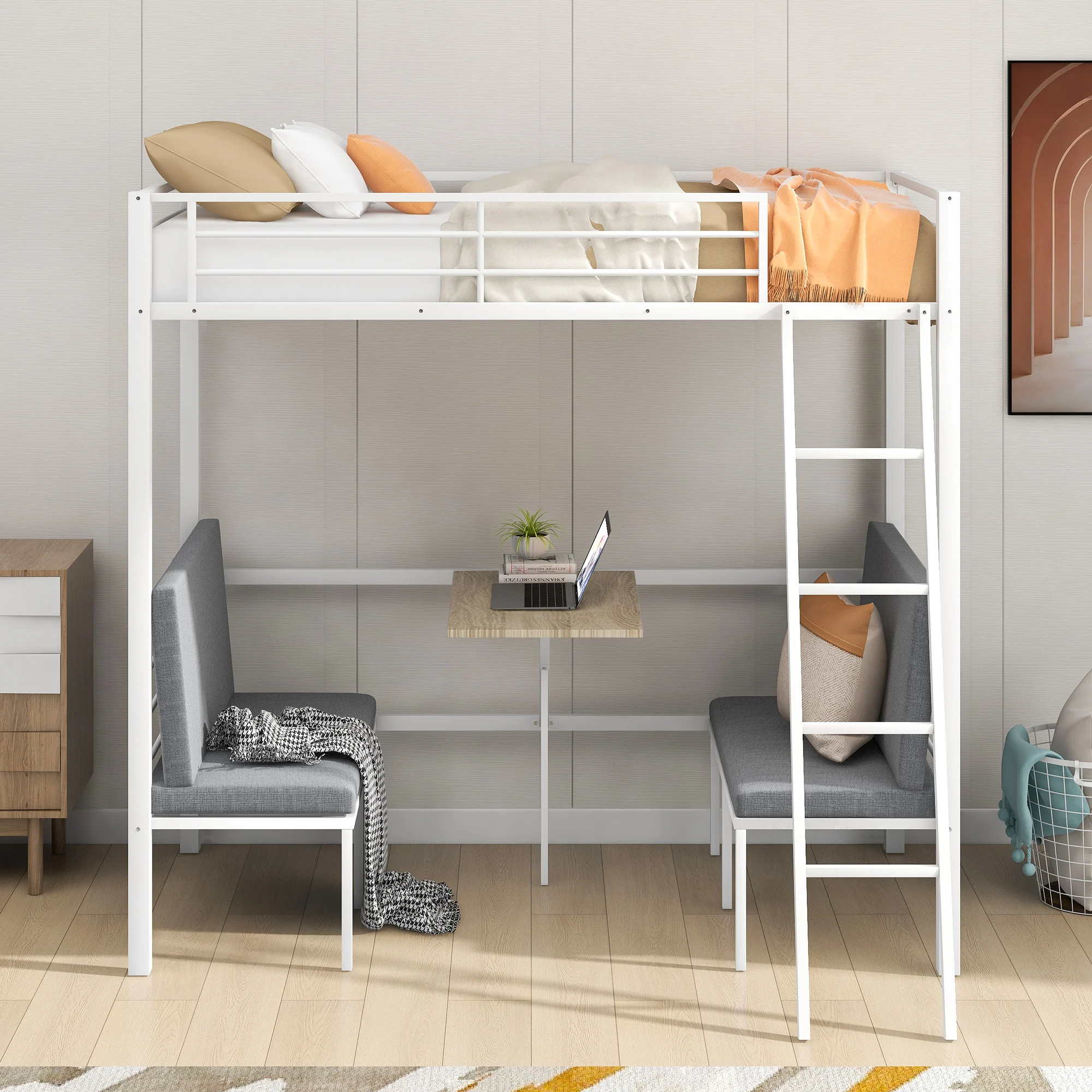 S Set Bed Two Colors Bedroom Furniture