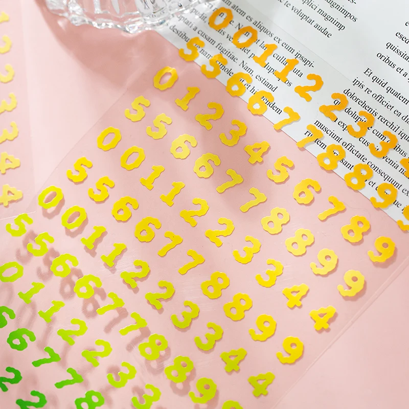 

2sheets Sticker Alphabet Number Multiple Colour Creative Scrapbooking Stationery School Supplies Photo Album Diary Decoration