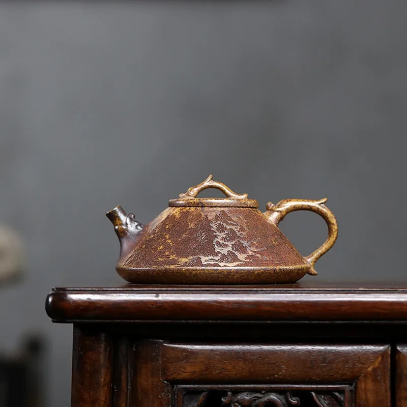 

BRTRINBSY TEA Ручной чайник из фиолетовой глины 160 мл