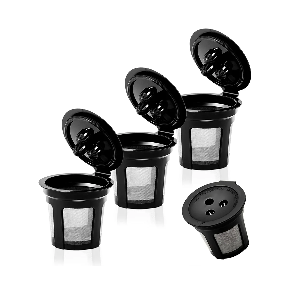 4 Pack K Cup Reusable Pods for Ninja Dual Brew Coffee Maker, Reusable K Pod Permanent K Cups Filters Coffee Accessories