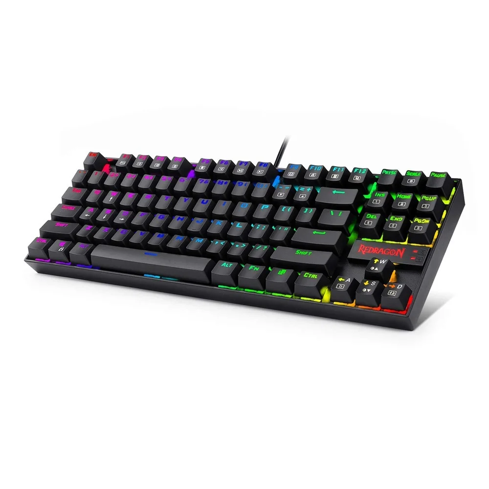 

Redragon KUMARA K552 RGB Backlighting 87 Key Blue Switches Wired Mechanical Gaming Keyboard K552RGB For PC Gamers