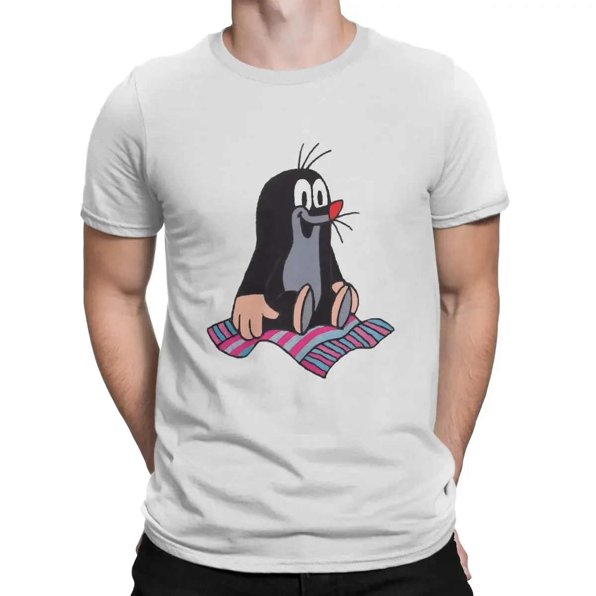 Летающее одеяло Krtek The Mole Футболка Альтернативная футболка с круглым вырезом Harajuku