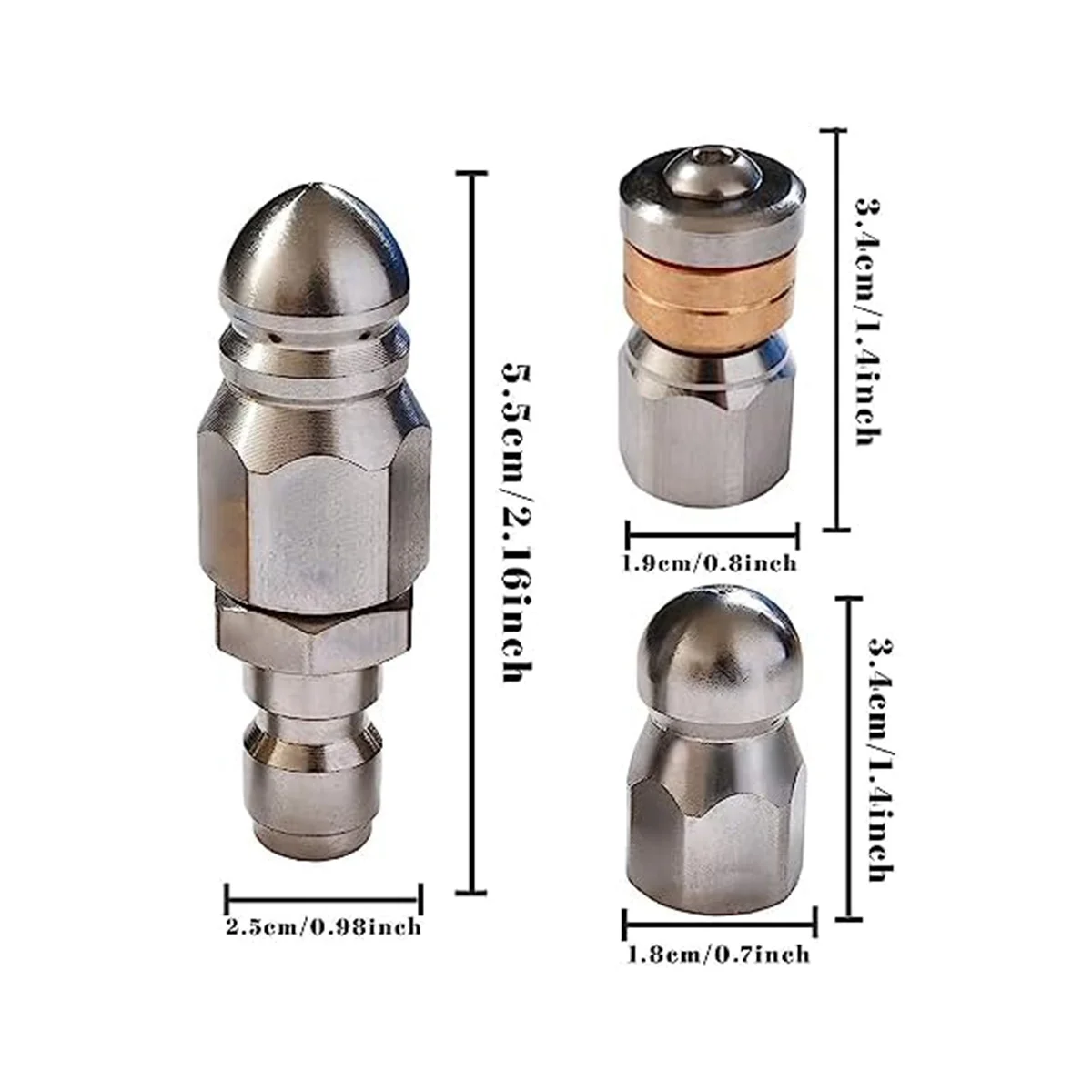 3 шт. насадка для мойки высокого давления из нержавеющей стали