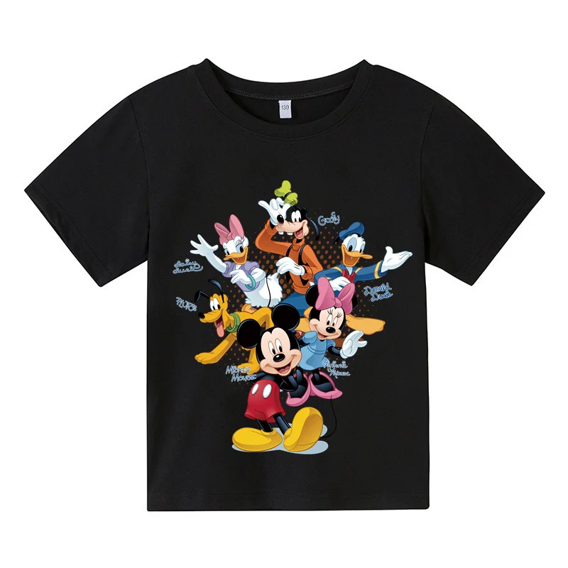 

Hot Sale Kids New funny Disney Mickey Mouse Print Factory Direct boy and girls Tshirt Casual Sport Top Tees For 3-14Y