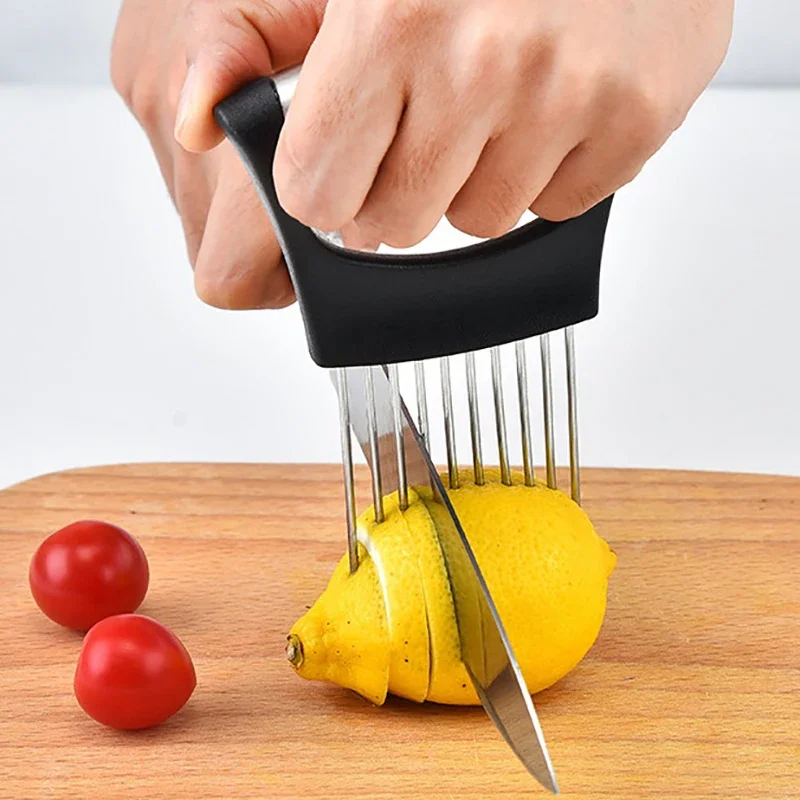 Держатель для нарезки лука из нержавеющей стали измельчители овощей и помидоров