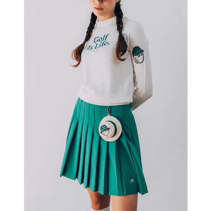 Golf Ladies College Style High Waist Pleated Skirt Girls Sports Fashion Short Skirt