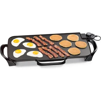 Presto 07061 22-inch Electric Griddle with Removable Handles, Black, 22-inch, Toaster, Frying Pan, Kitchen Appliance 1