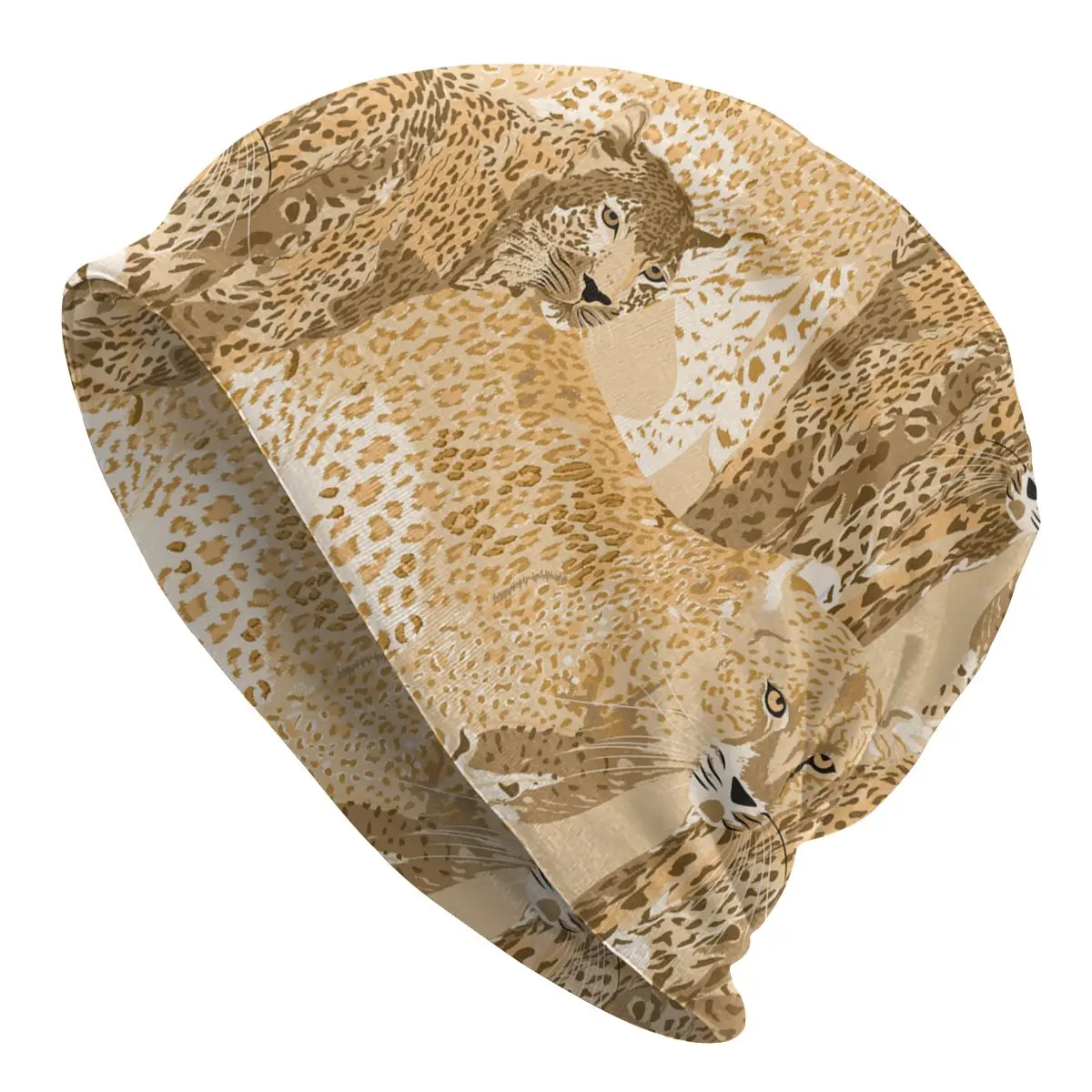 

Wild Animal Style Leopard Bonnet Hats Vintage Street Skullies Beanies Hat for Men Women Knitted Hat Warm Thermal Elastic Caps