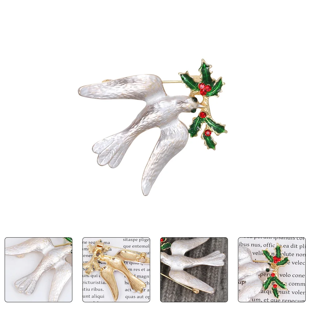 

1Pc Fashionable Badge Decorative Breastpin Peace Dove Corsage Clothes Accessory