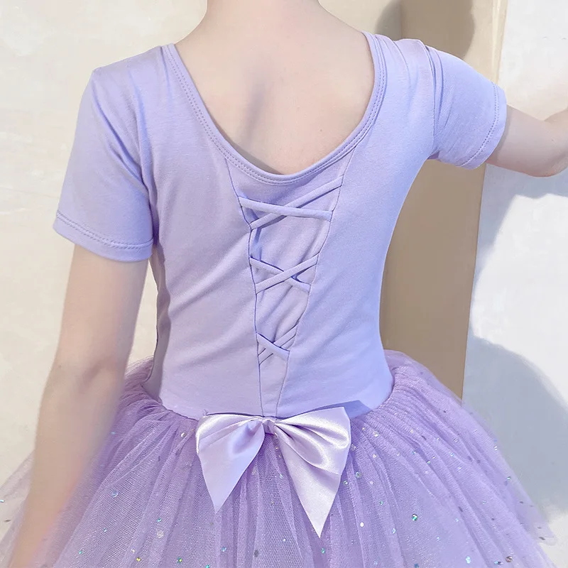 Фото Летний детский танцевальный костюм, платье, одежда для девочек, хлопковая пачка для девочек, балетный наряд для выступлений, детские платья, халат Fille Vestidos №5
