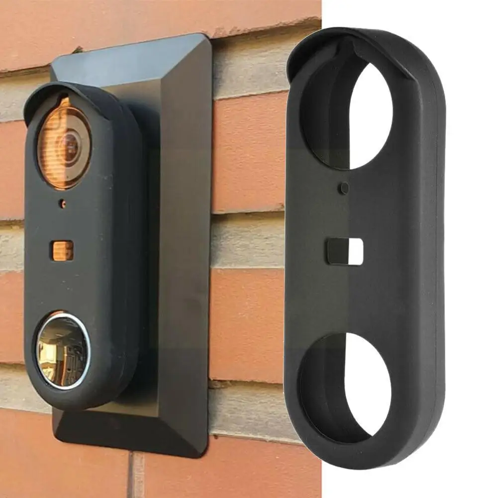 

Silicone Case Designed For Google Nest Hello Doorbell Cover (Black) Full Protection Smart Doorbell Silicone Case P6D7