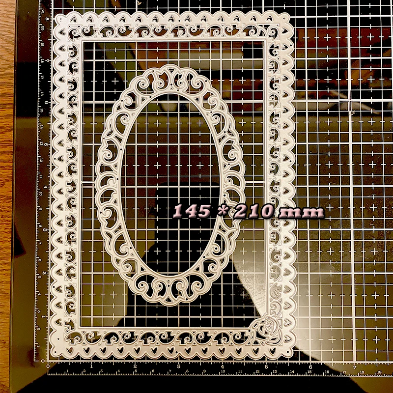 Panalisacraft большой размер кружевная рамка металлические штампы трафареты для