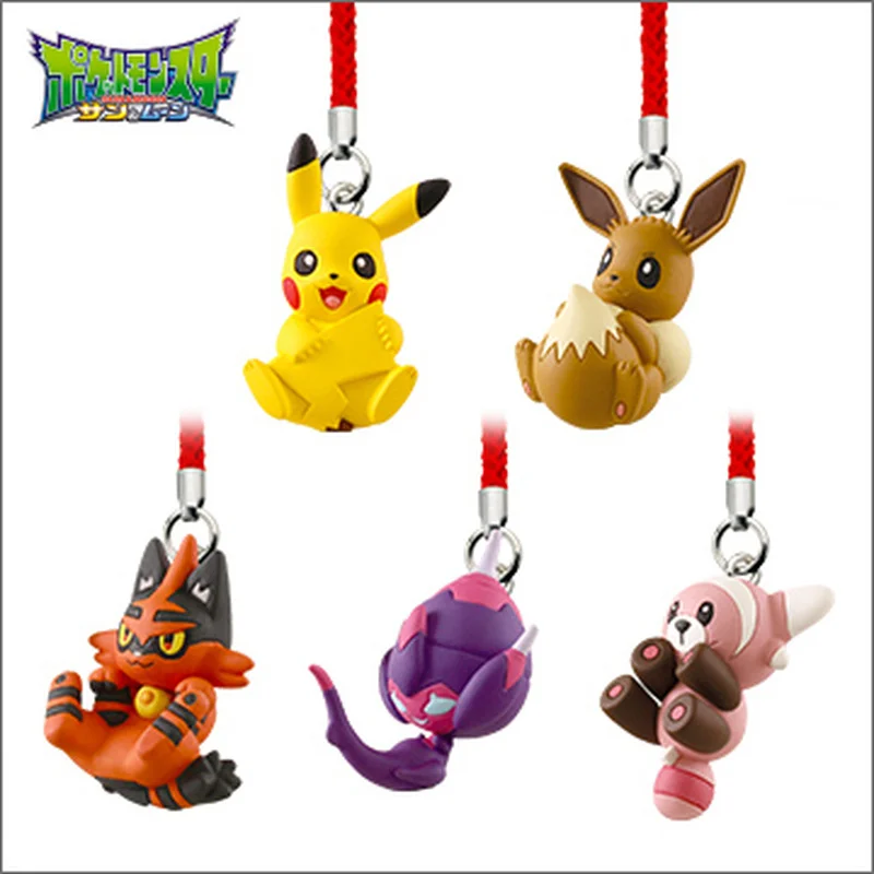 Elf Pokémon Surrounding Gashapon Box Egg Food Play Cute Kawaii Pikachu Yibu Character Keychain Hanging Machine Children's Toys