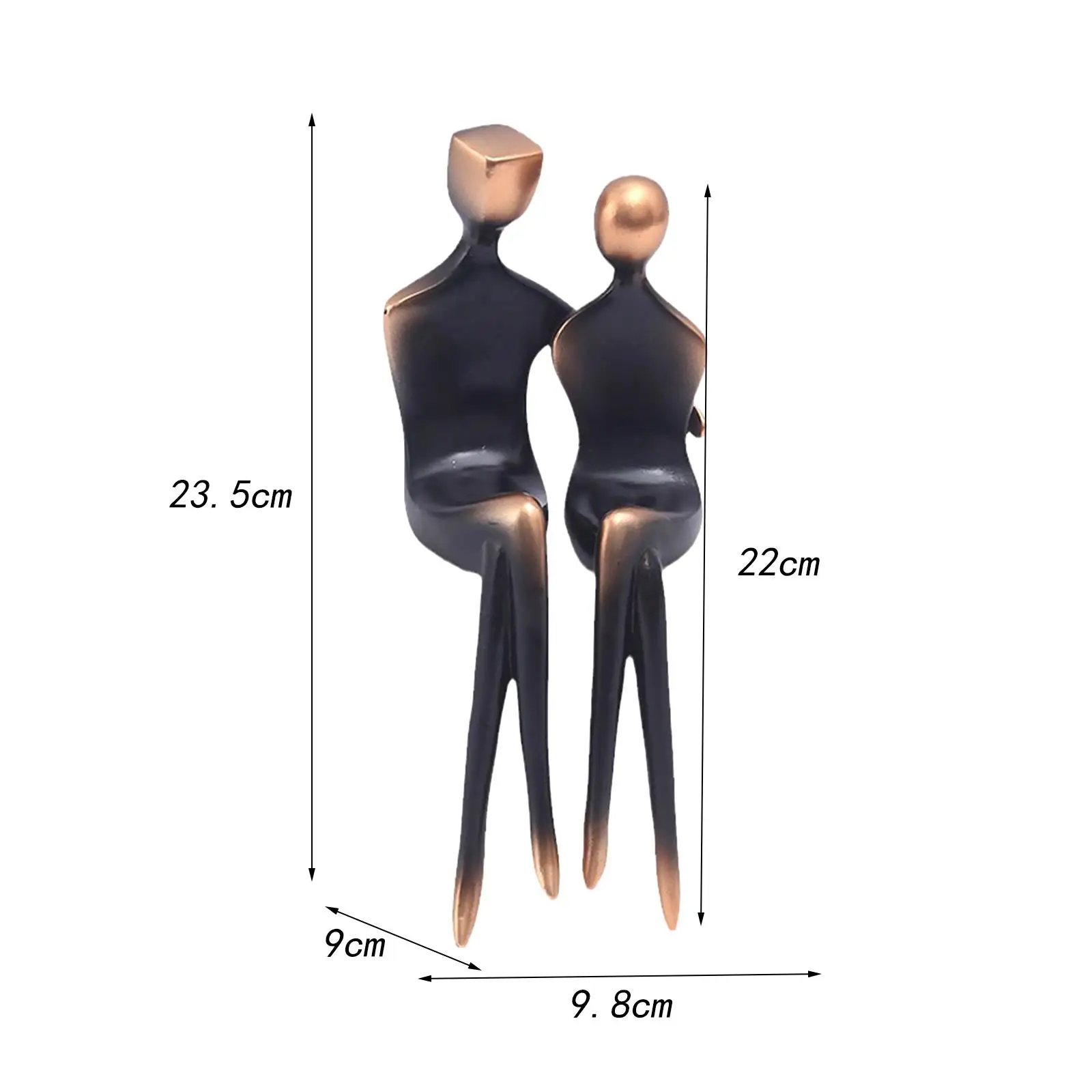 

Abstract Art Figurine Character Statues Couple Sculpture for Desk Home Decor