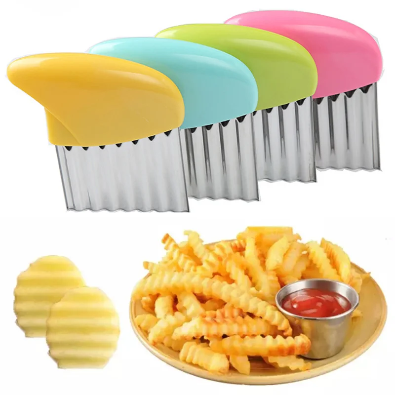 Нож из нержавеющей стали для резки картофеля фри салата |