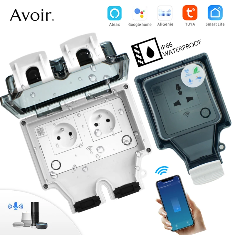 Двойная Водонепроницаемая уличная розетка 4396, электрическая розетка ...