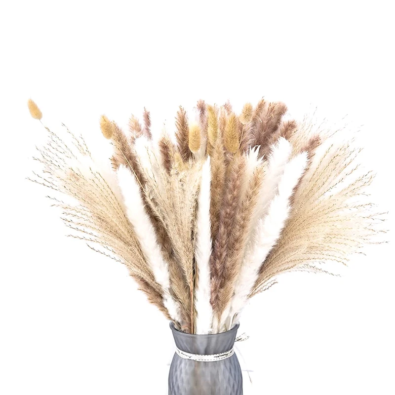 

110 шт. пампасная трава, сушеная пампасная трава, украшение содержит, натуральное искусство для домашнего декора в стиле бохо