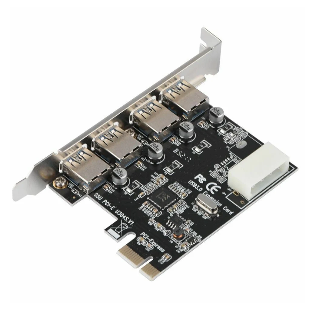 

4-портовый PCI-E на USB 3 0 HUB PCI Express, адаптер расширения, скорость 5 Гбит/с, с драйвером CD, Компьютерный Аксессуар для настольного компьютера