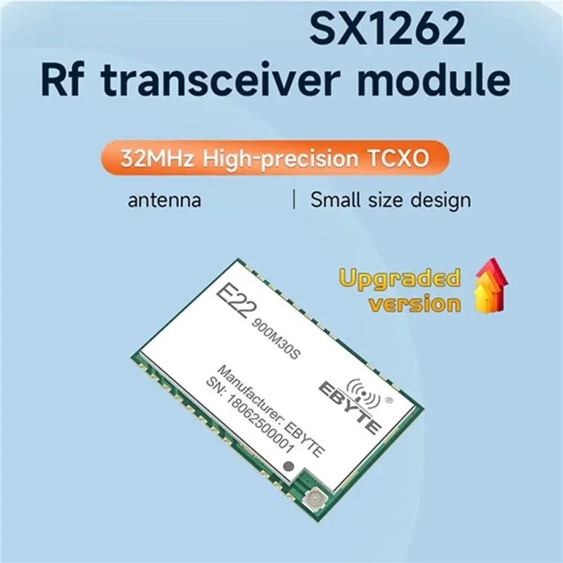 Фото Модуль Lora 4X EBYTE SX1262, 32 МГц, высокоточный TCXO E22-900M30S, 850-930 МГц, 30 дБм, 12 км, интерфейс SPI, низкое энергопотребление №4