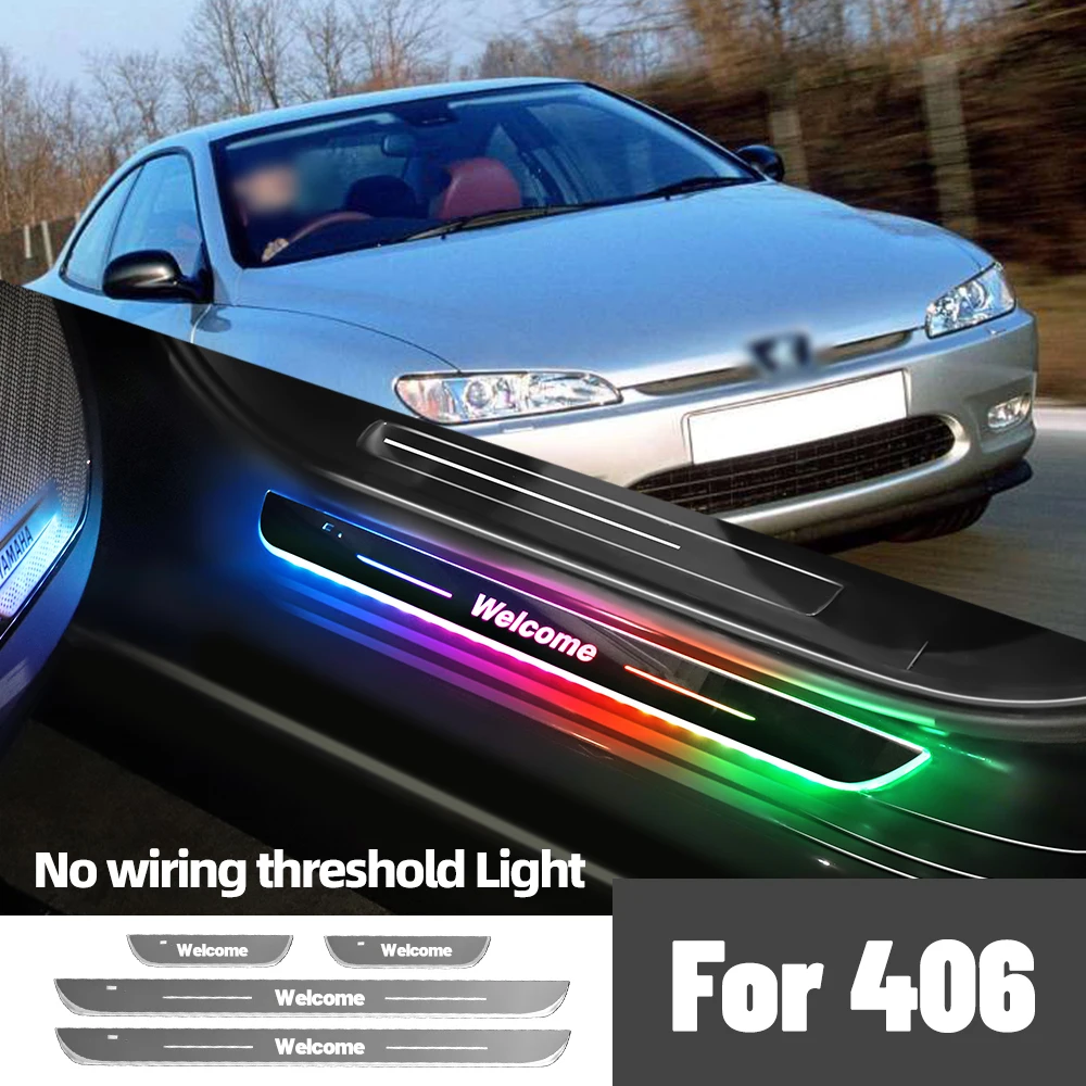 Для Peugeot 406 1995-2004 2001 2002 2003 автомобильный порог с индивидуальным логотипом