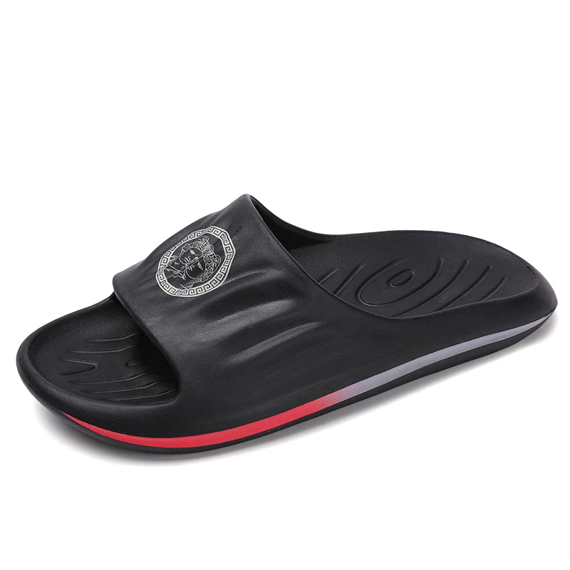 

Men Thick Non-slip Sole Slippers Flip Flops Sandals Women New Fashion Outside Bathroom Casual Beach Home Indoor Slipper For Men