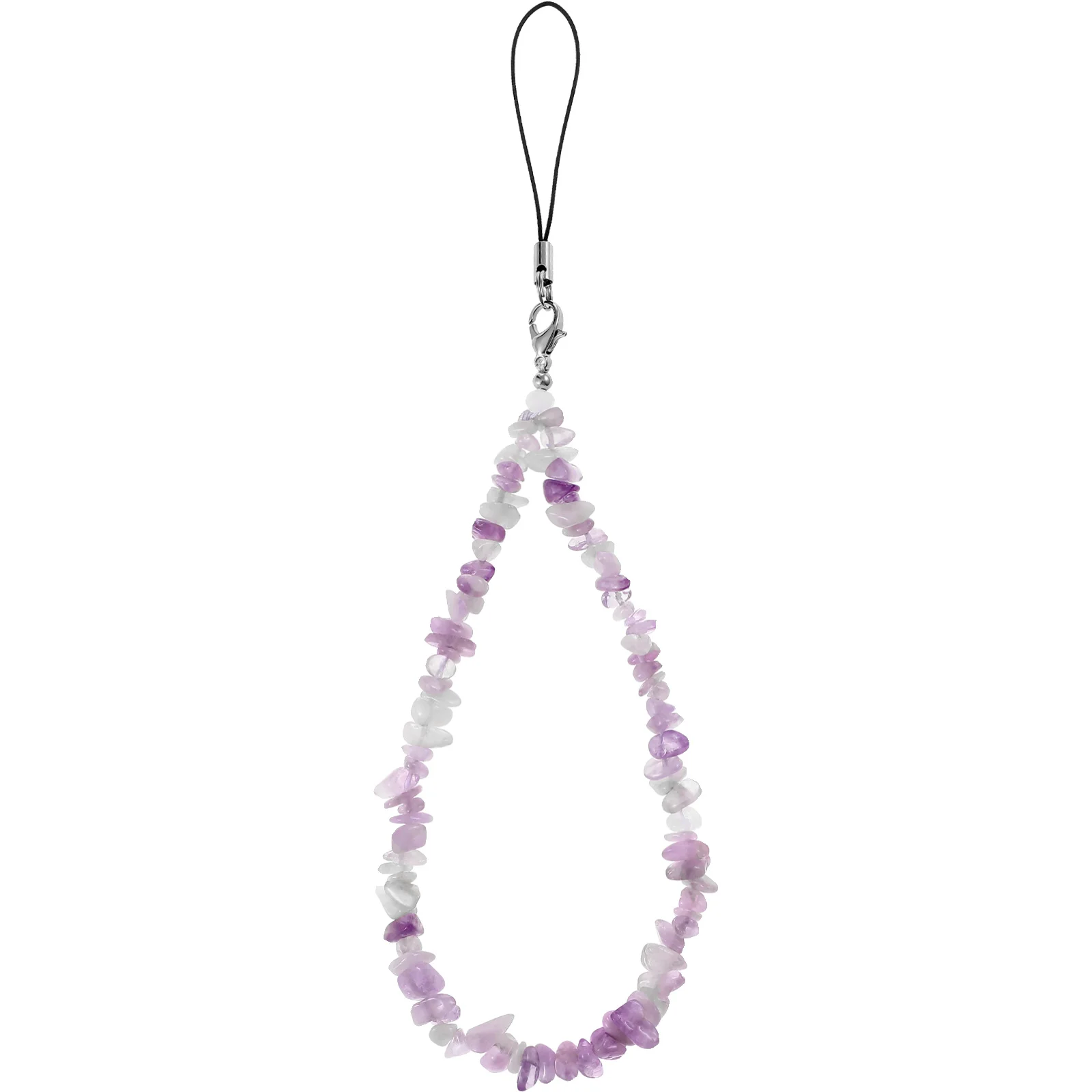 

Crystal Phone Lanyard Chain Strap Charms Case Pink Crossbody Beads Anti-lost Chains Cell