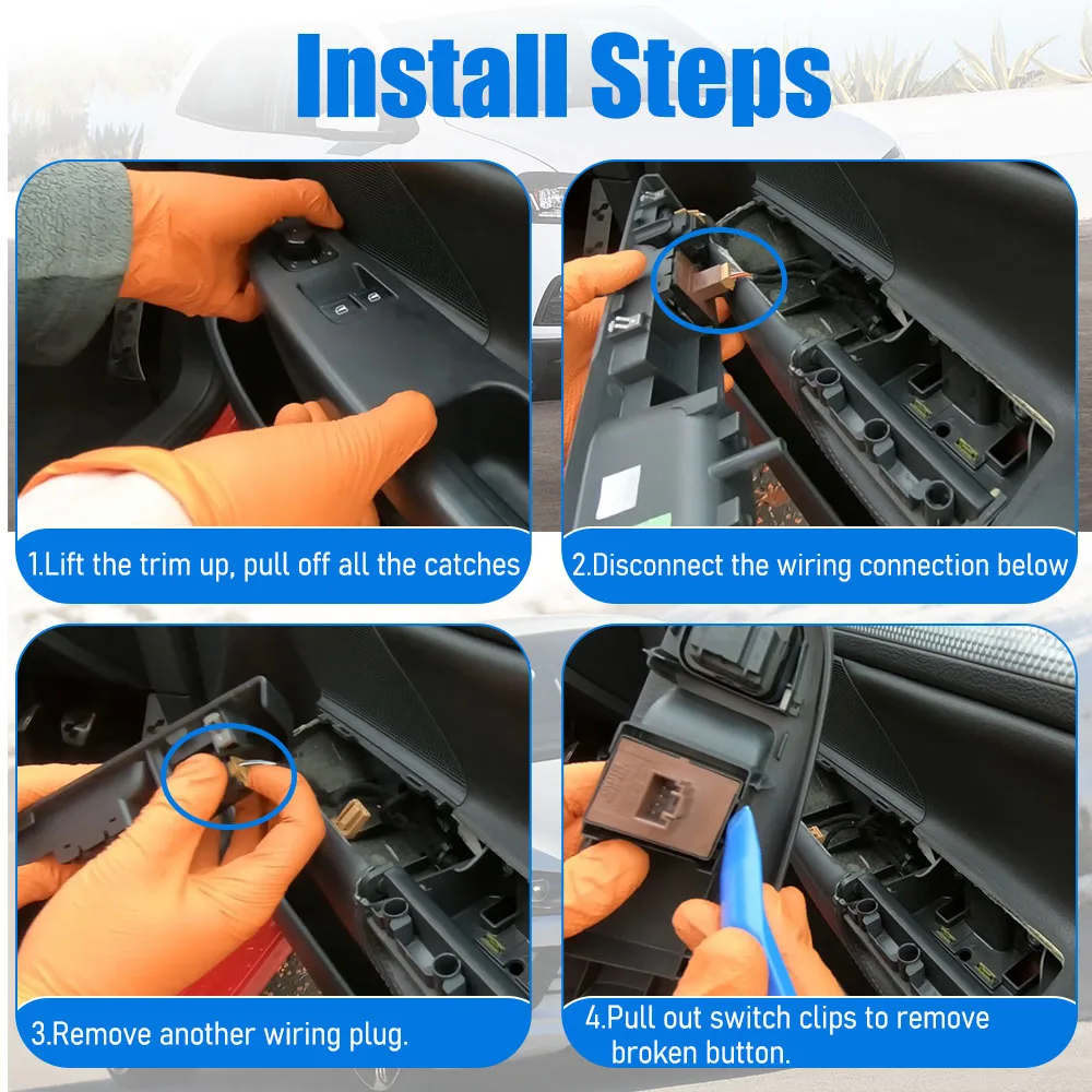 Кнопка управления окном со стороны водителя для VW Eos Golf MK5 MK6 GTI 2-дверный Scirocco Tiguan