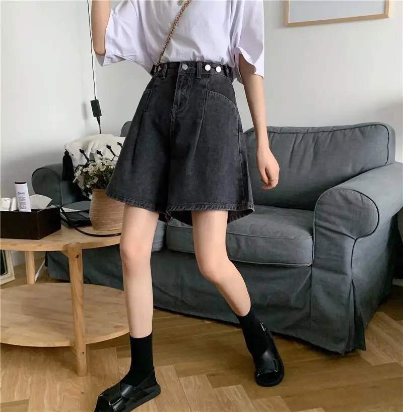 2023 Summer Hot New Korean High Waist Slim Denim Shorts