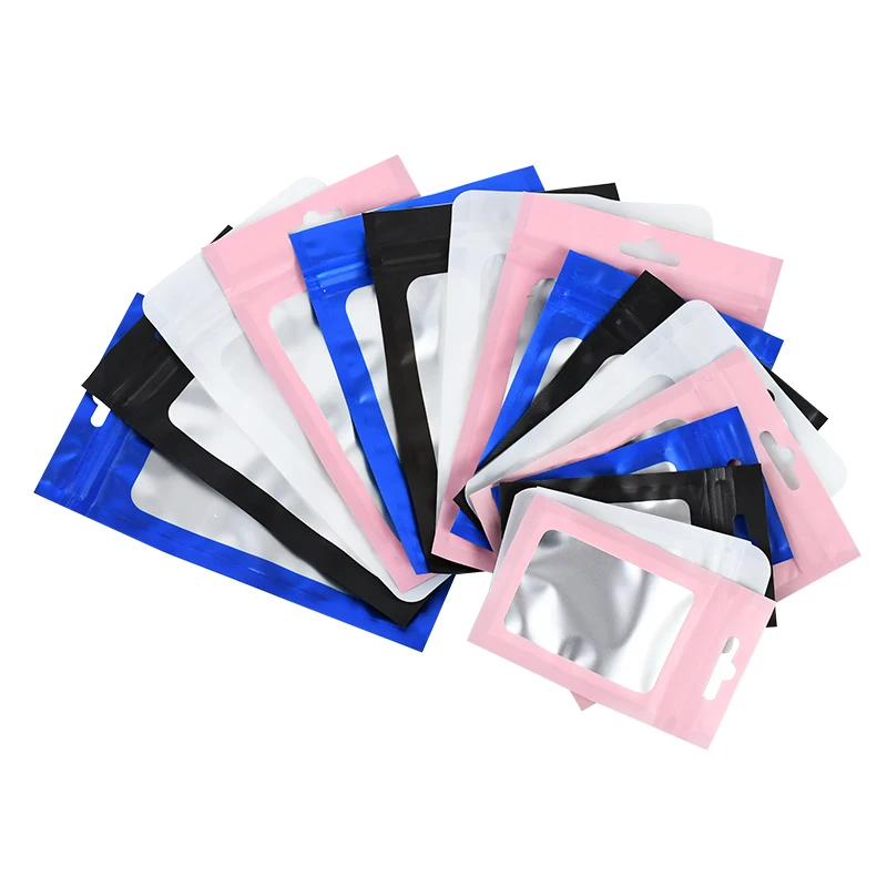 

50Pcs Reusable Frosted Window Ziplock Bag Portable Candy Coffee Dried Fruit Packaging Bag Jewelry Storage Moistureproof Seal Bag