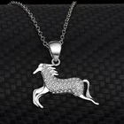 Ожерелье из серебра s925 пробы с микро-инкрустацией лошади, простота в Европе и США, сетчатый красный кулон, оптовая продажа