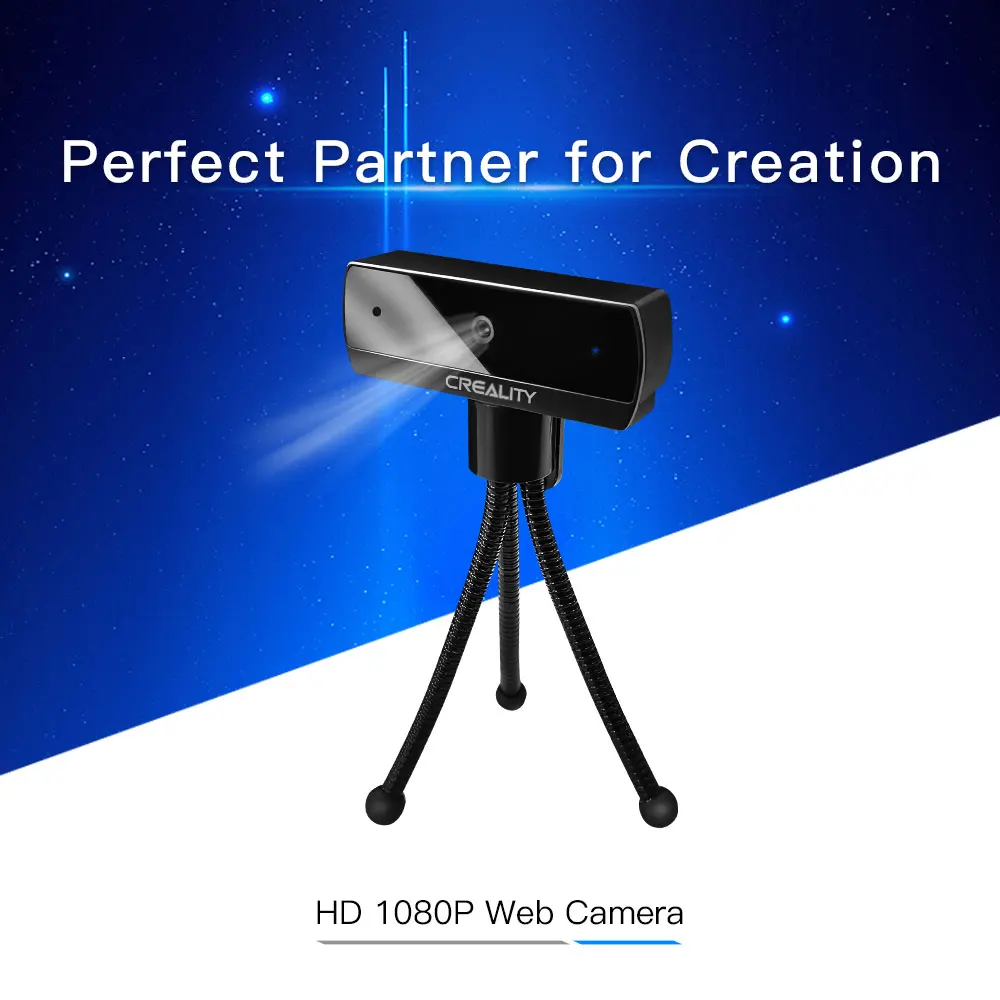 

CREALITY 3D CRCC-S7 HD 1080P 1920(H)×1080(V) Web Camera 69.23*30.7*24.5mm 5V Remote Control Could Print