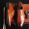 Men's Classic Retro Derby Shoes Mens Business Dress Office Leather Shoe Flats Men Fashion Wedding Party Oxfords EU Size 37-48 2