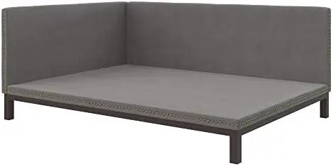 

Upholstered Daybed/Sofa Bed Frame, Full Size, Grey Linen