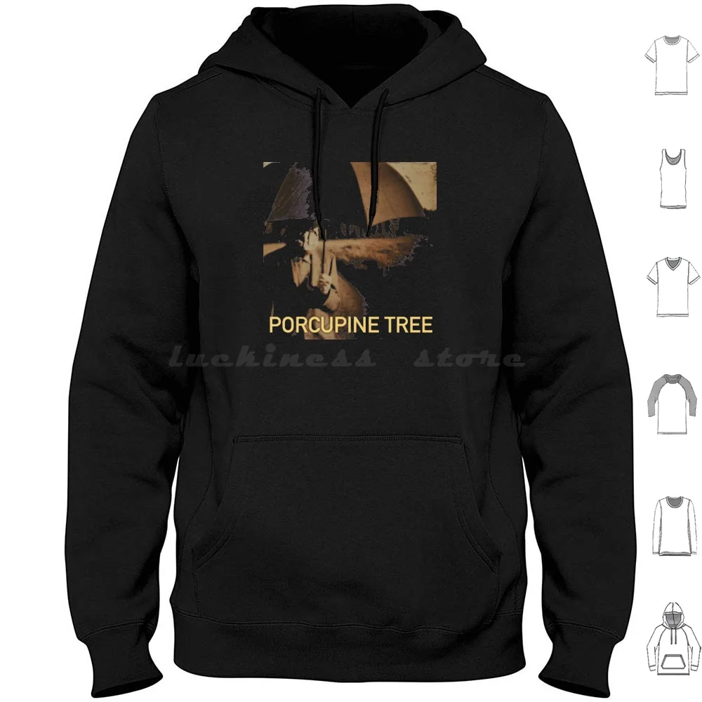 

Толстовка Porcupine Tree с капюшоном, хлопок, с длинным рукавом, Porcupine Tree Porcupine Band, прогрессивный Стивен Гавин Харрисон, Колин Эдвин