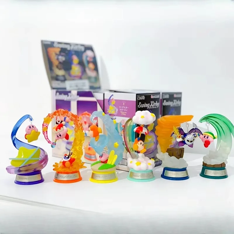Фото Подлинные Re-Ment Kirby, полный набор фигурок, качели Kirby & Star Kirby Starrium, коллекция террариумов Pupupu Herbarium Wonder, игрушки в подарок №1