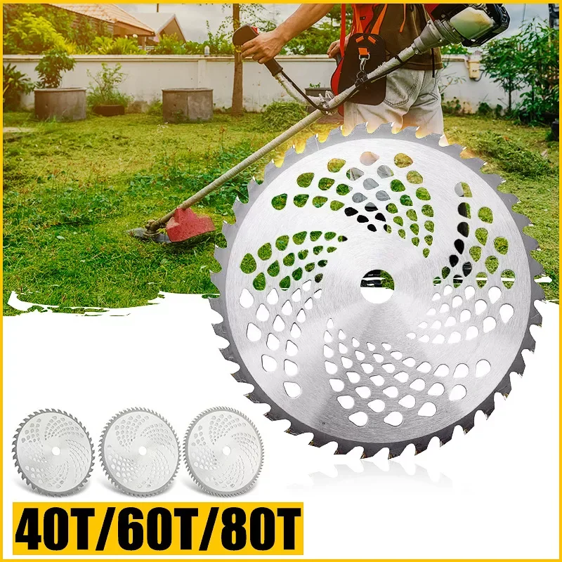

40/60/80 Teeth Brush Cutter Blade Lawn Mower Cutter Replacement Grass Trimmer Head Lawnmower Parts Garden Power Tools
