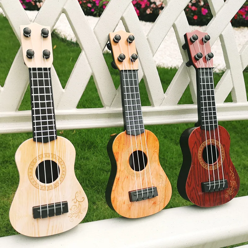 

4 Strings Classical Ukulele Guitar Toy Musical Instruments for Kids Mini Guitar Early Education Small Guitar Toys for Kids