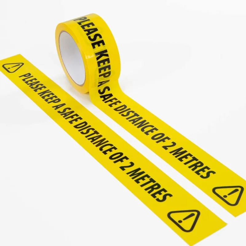 

ANPWOO Warning Tape Isolation Tape Yellow Keep 2 Meters Away Sign Safety and Conspicuous Tape 33mx48mm