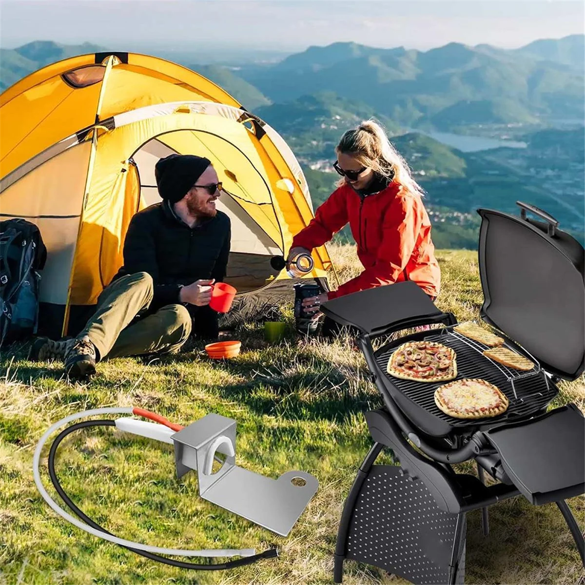 63788 Комплект зажигания для газовых грилей серии Q320 2008 и Q3200 2014 80452 60092 кнопочное