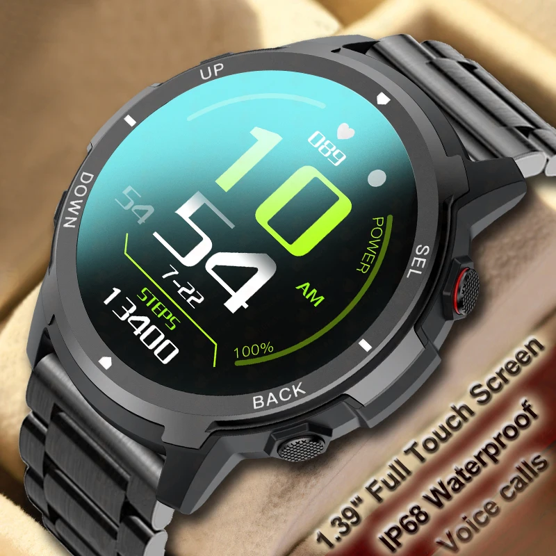 

2023 Новый Bluetooth звонок Smart Watch 1.39 дюймов AMOLED полный сенсорный экран GPS Motion Track IP68 Водонепроницаемый Smartwatch Мужчины Женщины + коробка