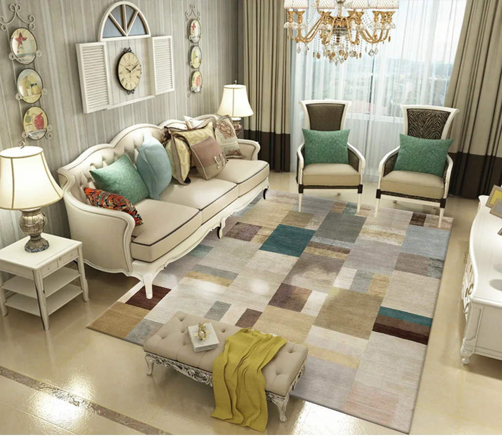 

3D Printing Crystal Velvet Living Room Large Size Carpet Adult Room Decoration Carpets High Quality Washable Bedroom Bedside Rug