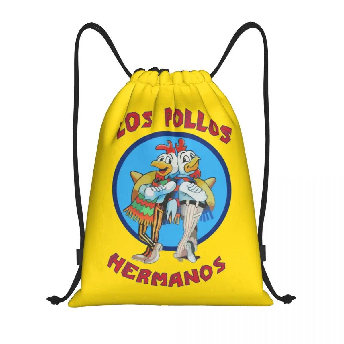 

Custom Distressed Breaking Bad Drawstring Bags for Shopping Yoga Backpacks Men Women Los Pollos Hermanos Sports Gym Sackpack