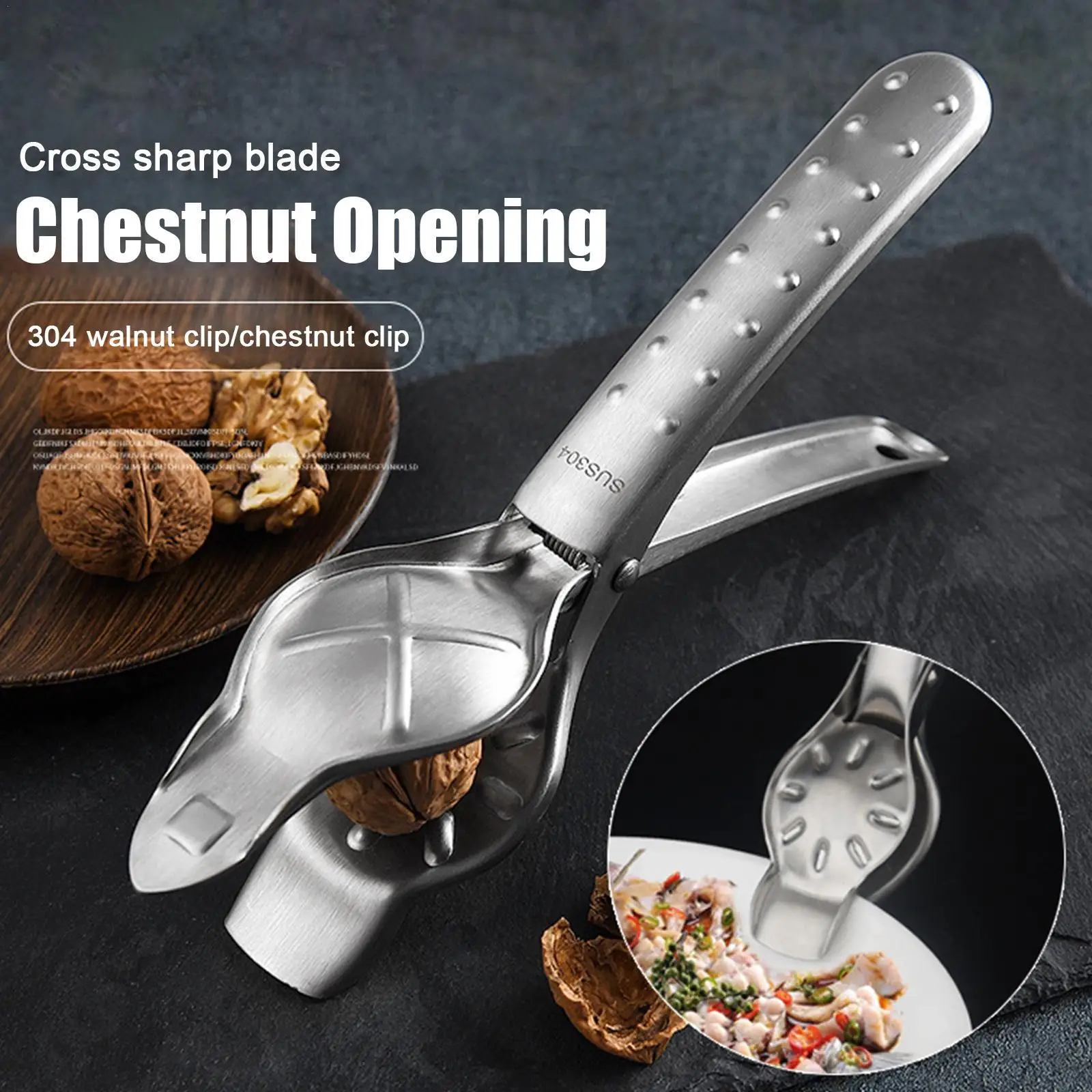 

Chestnut Opening Device Peeling Chestnut Opener Automatic Rebound Chestnut Knife Chestnut Shear Opening Clip Peeling Tool