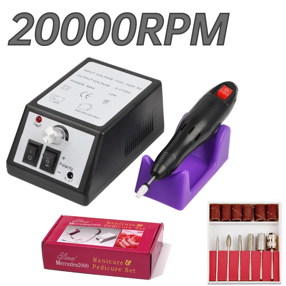 

20000 RPM Professional Electric Nail Drill Machine Mill Cutter Sets for Manicure Nail Tips Manicure Electric Nail Pedicure File