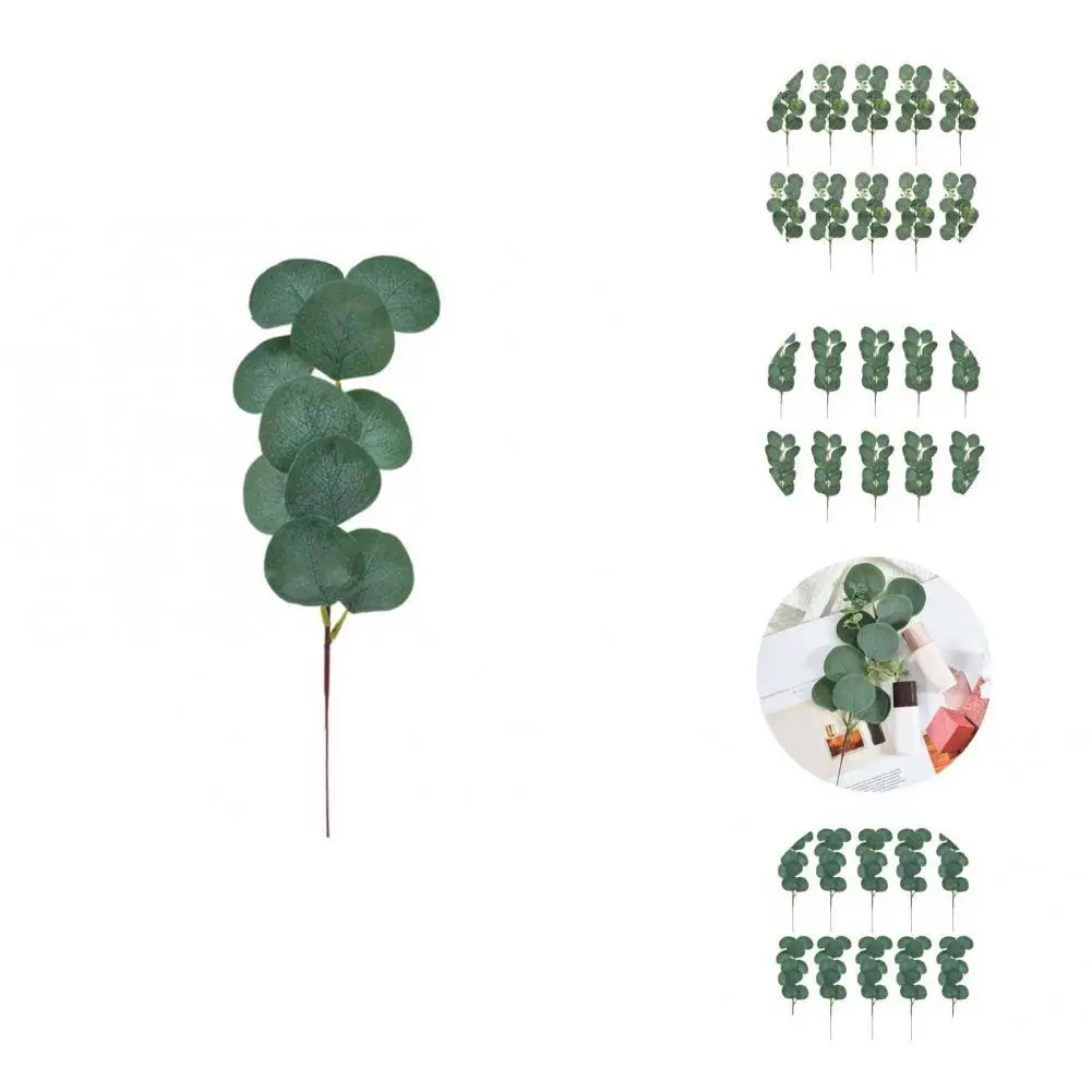 

Beautiful Colorful Decorative Artificial Eucalyptus Leaves Stems for Living Room
